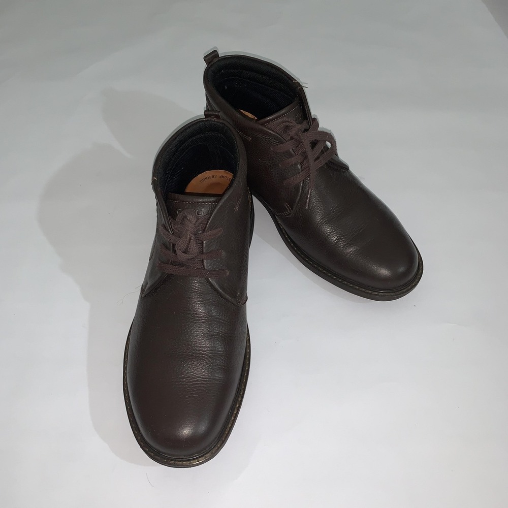 ECCO Boots Mens Size 12.5 Brown Leather Chukka Ankle Casual Waterproof